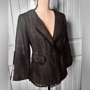 NWT New York & Company Black Metalic Blazer